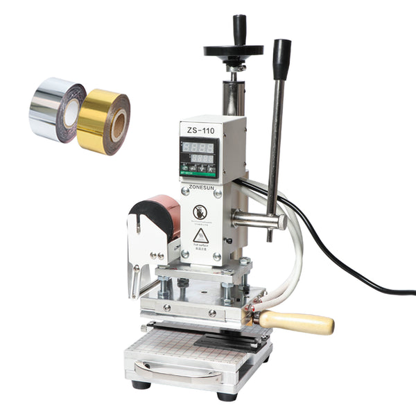 ZONESUN ZS-110 Manual Hot Foil Stamping Machine with Sliding Worktable