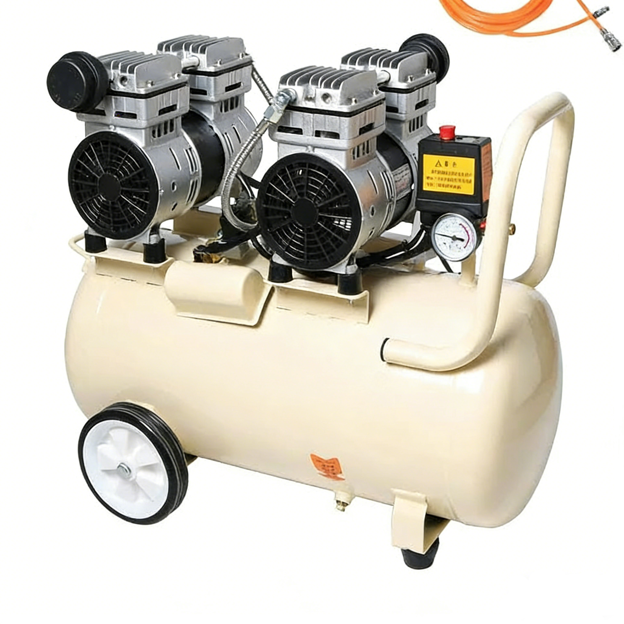 ZONESUN 1500W Pure Copper Oil‑Free Air Compressor with 50L Tank