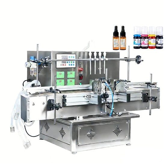 ZONESUN ZS-DTPP4C 4 Heads Peristaltic Pump Liquid Filling Machine With Conveyor