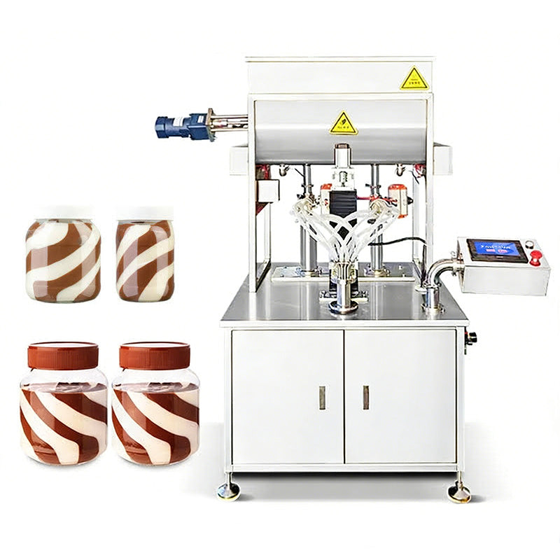 ZONESUN ZS-FM250 Semi-automatic Dual-Color Swirl Paste Piston Pump Filling Machine