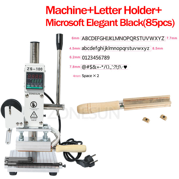 ZONESUN ZS-100 Manual Hot Foil Stamping Machine for Leather & Paper