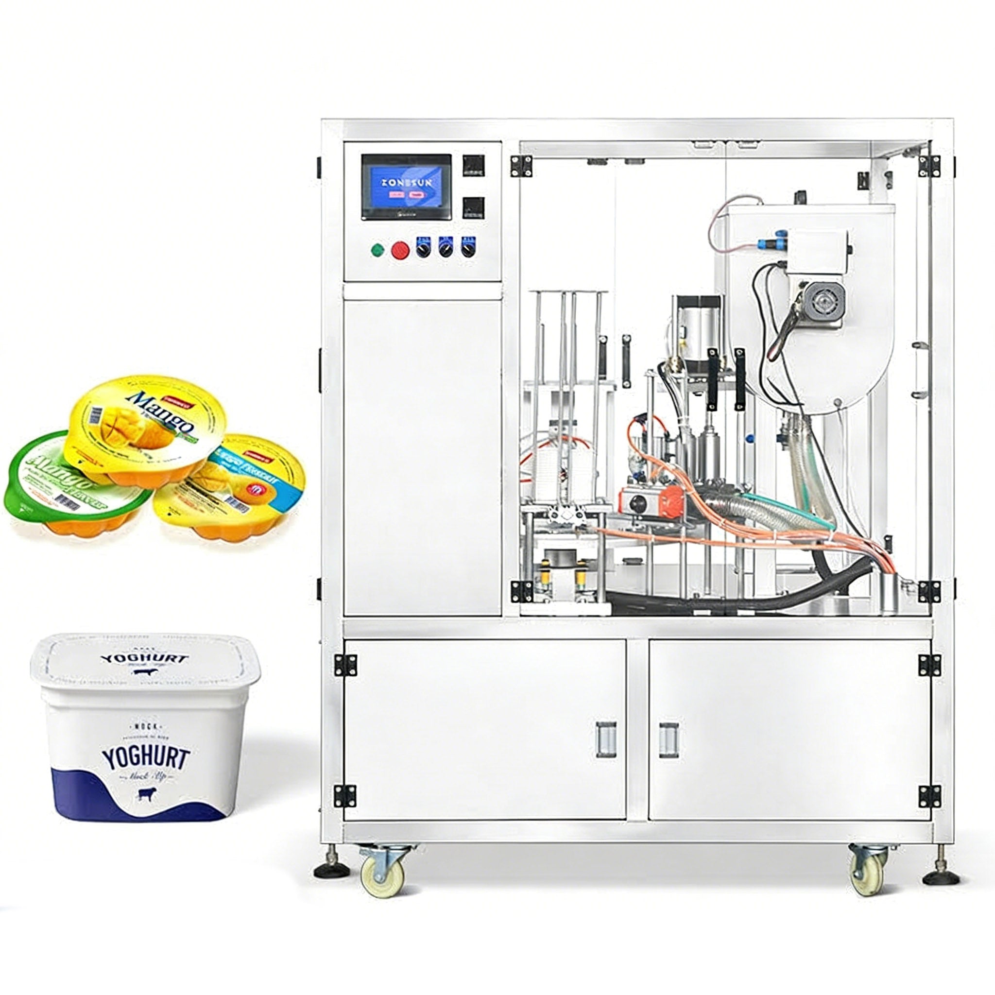 ZONESUN ZS-AFS07 Rotary Cup Filling Sealing Machine for Liquid & Paste