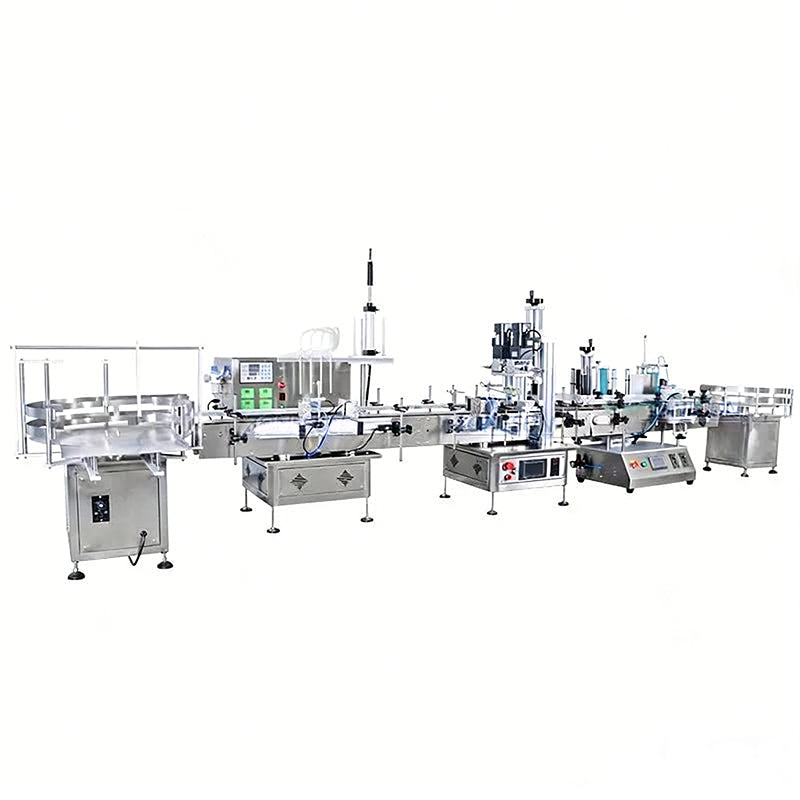 ZONESUN Tabletop 4 Nozzles Peristaltic Pump Filling Capping Labeling  Production Line
