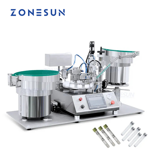 ZONESUN ZS-AFC16 Automatic Ceramic Pump Liquid Tube Filling Capping Machine