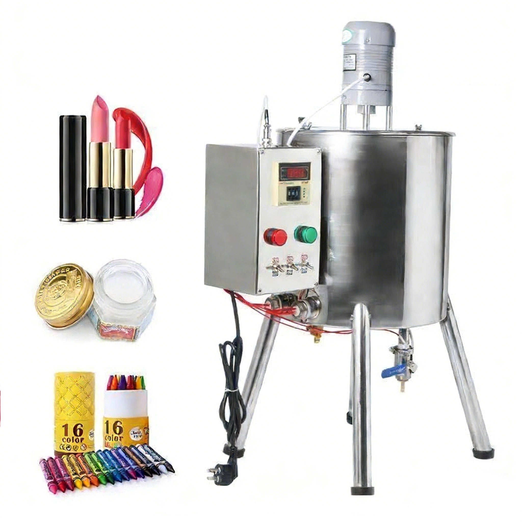 ZONESUN ZS‑GTL 15L 30L Heated Lipstick Lip Gloss Paste Filling Machine