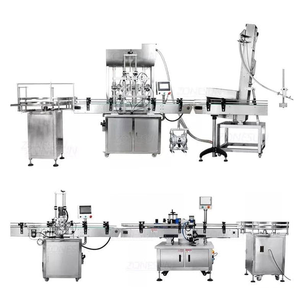 ZONESUN Automatic Liquid Filling Capping Labeling Machine for Round Bottles