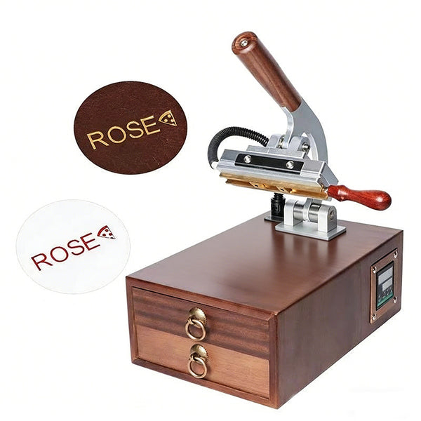 ZONESUN ZS‑110C Walnut Hot Stamping & Wood Burning Desktop Machine