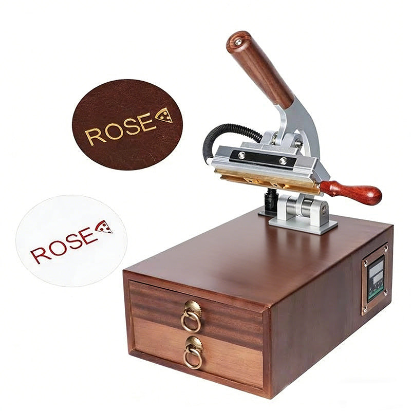 ZONESUN ZS‑110C Walnut Hot Stamping & Wood Burning Desktop Machine