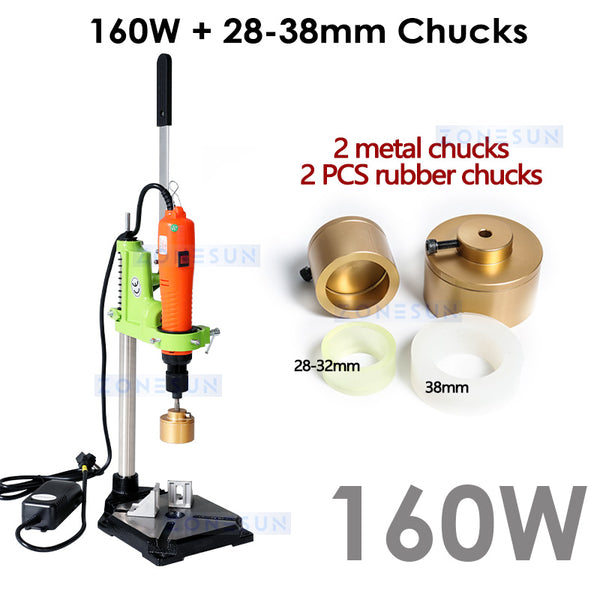 ZONESUN ZS-XG80W Manual Bottle Capping Machine - 160W / 28-38mm Chucks / 110V - 160W / 28-38mm Chucks / 220V