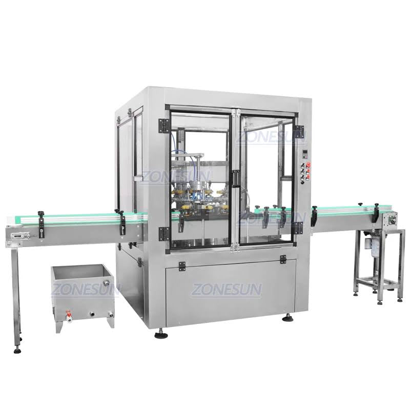 ZONESUN ZS-WB12 Automatic Bottle Washer with 12 Nozzles & Conveyor System