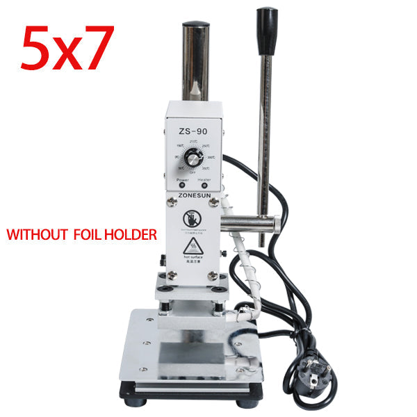 ZONESUN 110V/220V Manual Hot Foil Stamping Marking Machine Leather PVC Printer