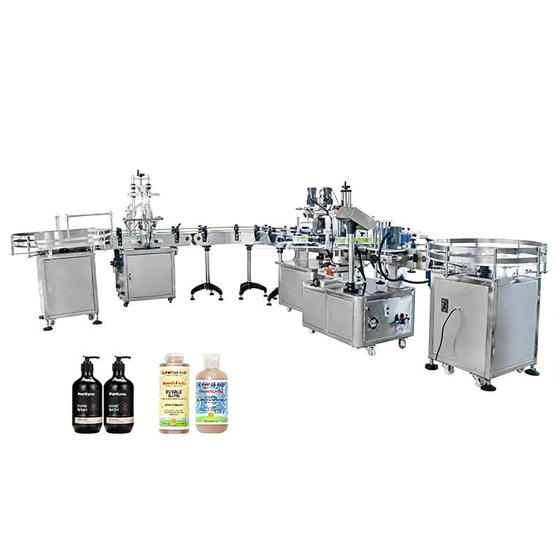 ZONESUN ZS-FAL180R4 Liquid Filling Capping Labeling Line with Turntable