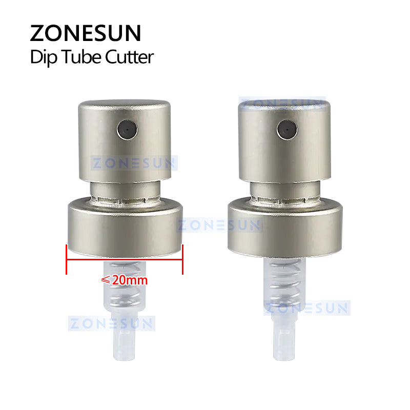 ZONESUN ZS-JG300 Pneumatic Spray Perfume Bottle Cap Dip Tube Cutting Machine - ≤20mm