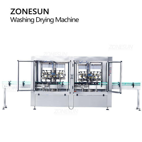 ZONESUN ZS-WB12A Full Automatic Pet Bottle Recycle 12 Heads Glass Bottle Washing Drying Machine