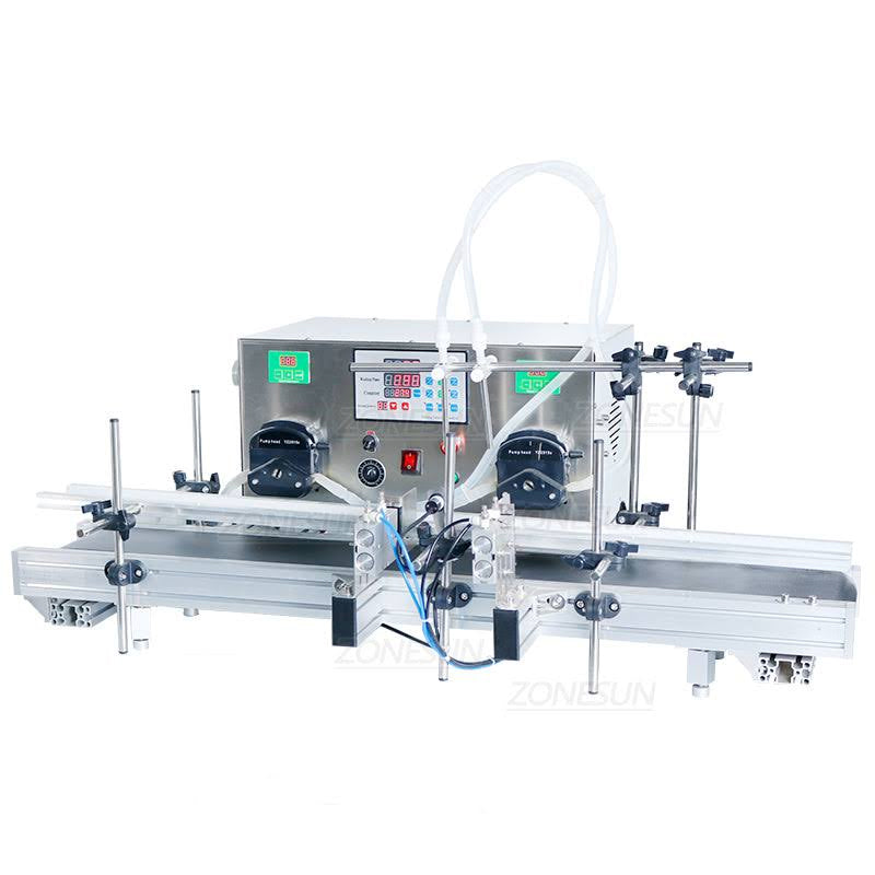 ZONESUN ZS-DTPP-2 Dual-Head Liquid Filling Machine for Juice, Oil & Cosmetics