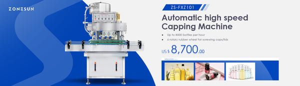 ZONESUN ZS-FXZ101 AUTOMATIC HIGH SPEED CAPPING MACHINE WITH CAP FEEDER
