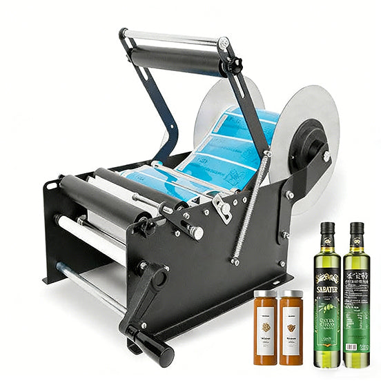 ZONESUN ZS-50W Manual Labeling Machine for Tall Round Bottles