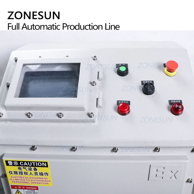 ZONESUN ZS-FAL180EX Explosion-Proof Automatic Explosion-Proof Lubricant Oil Filling Capping Labeling Line