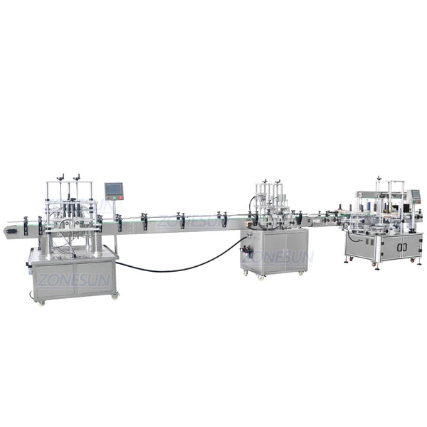 ZONESUN ZS-FAL180X1 Perfume Bottle Filling, Capping & Labeling Line
