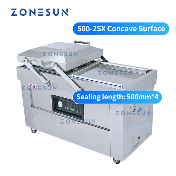 ZONESUN ZS-DZ400 Double Chamber Vacuum Packaging Machine with Date Coder