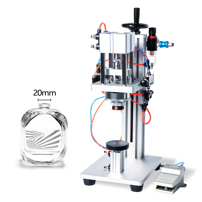 ZONESUN ZS-YG08 13/15/18/20mm Pneumatic Perfume Bottle Capping Machine - 20mm