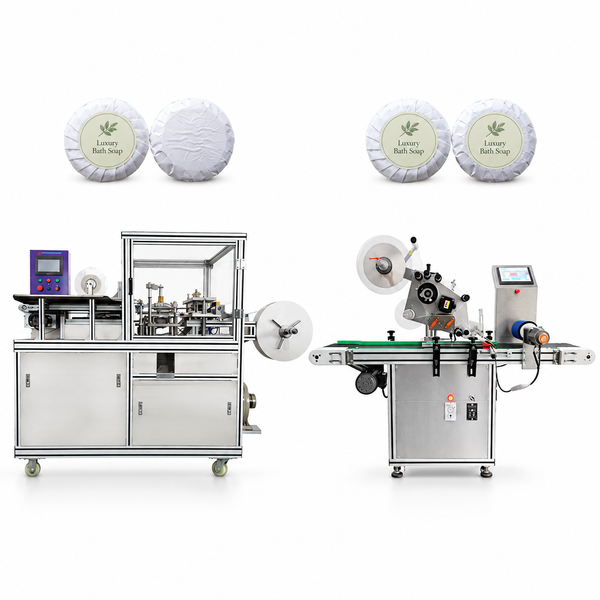 ZONESUN Automatic Soap Wrapping and Labeling Machine for Round Products