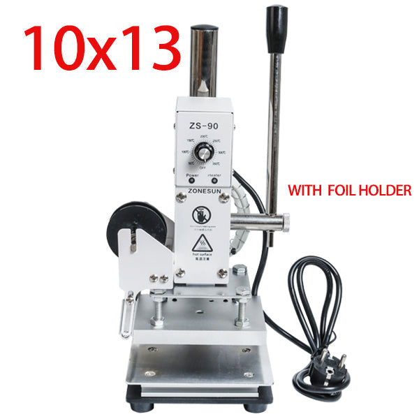 ZONESUN 110V/220V Manual Hot Foil Stamping Marking Machine Leather PVC Printer