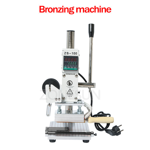 ZONESUN ZS-100 Manual Hot Foil Stamping Machine for Leather & Paper