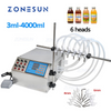 ZONESUN ZS-YTDP6 6 Nozzles Diaphragm Pump Liquid Filling Machine For Perfume Water Juice
