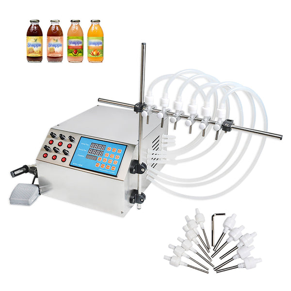 ZONESUN ZS-YTDP6 6 Nozzles Diaphragm Pump Liquid Filling Machine For Perfume Water Juice