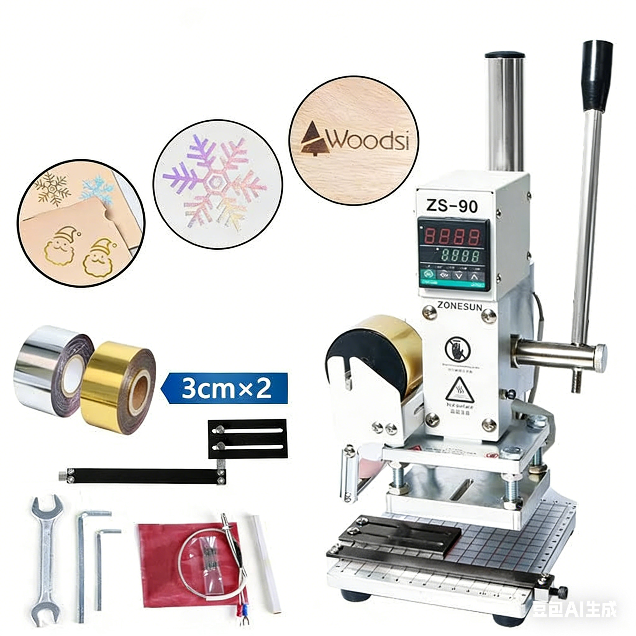 ZONESUN ZS-90 3 Size Hot Foil Stamping Machine