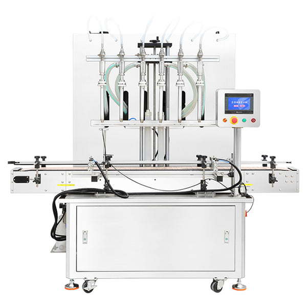 ZONESUN ZS-VTGZ100E Automatic Gravity Liquid Filling Machine with Diving Nozzles for Low Viscosity Liquids