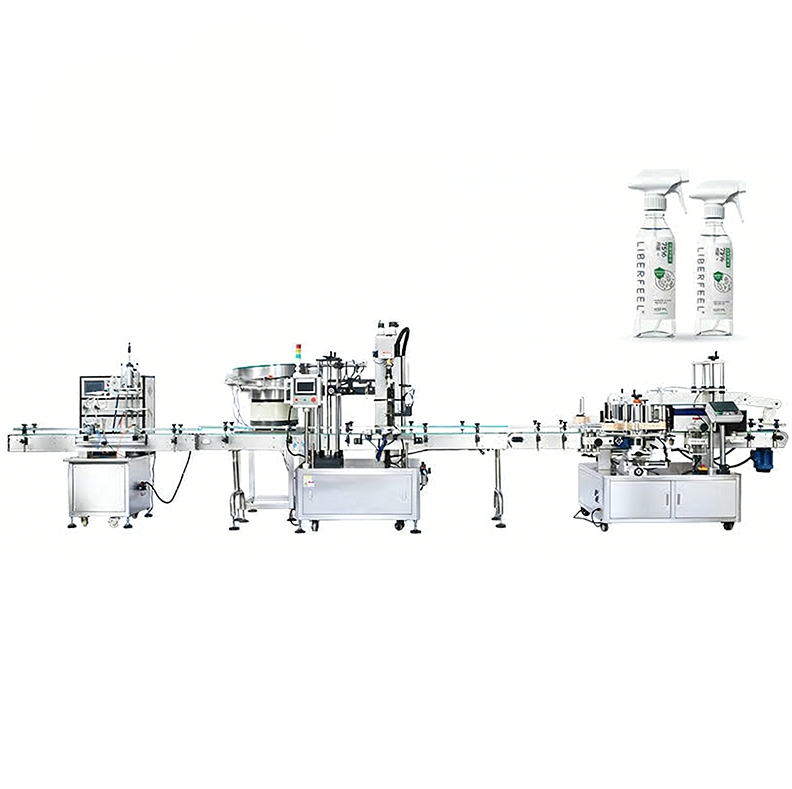 ZONESUN ZS-MPCL1 Automatic Trigger Bottle Magnetic Pump Liquid Filling Capping Labeling Production Line