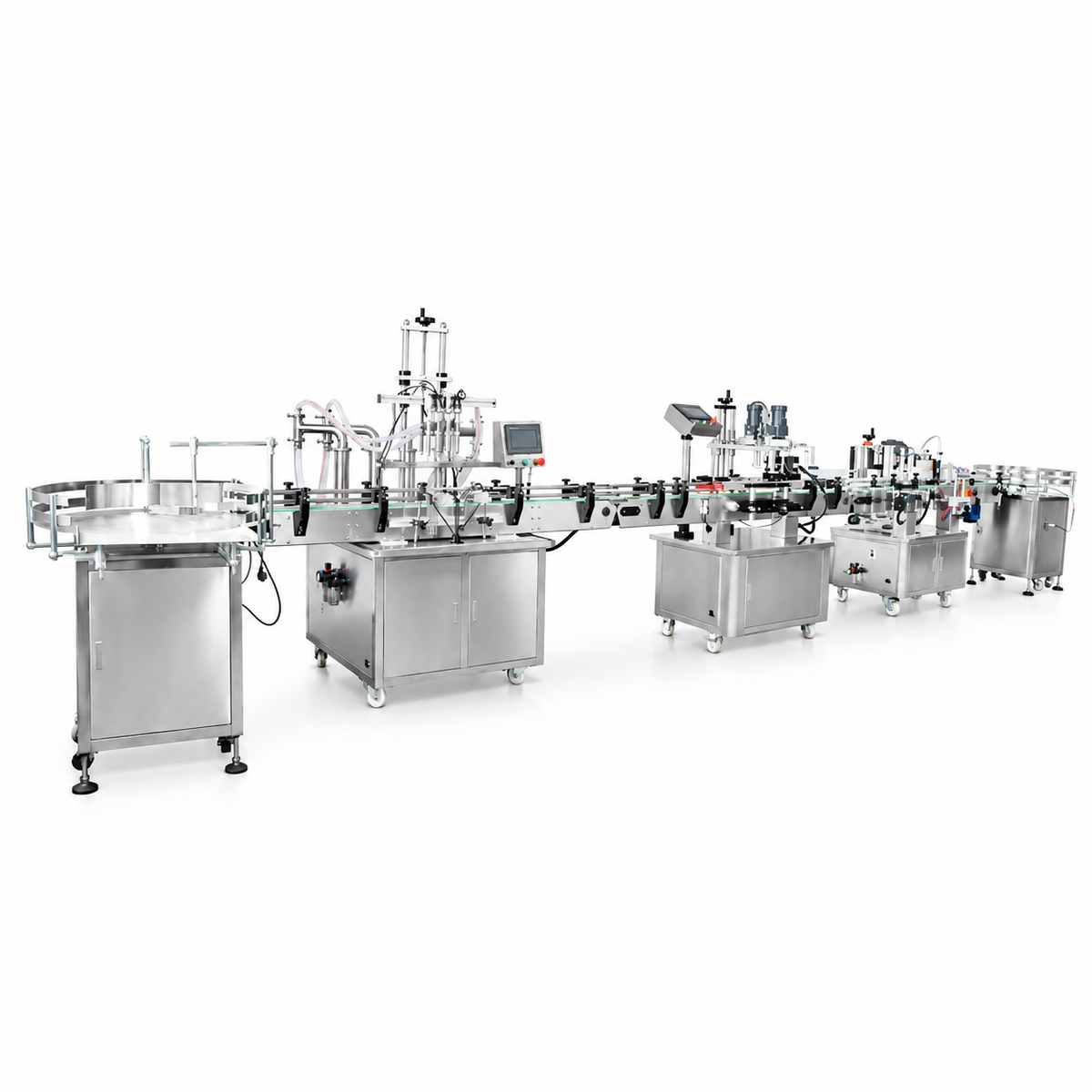 ZONESUN ZS-FAL180R5 Automatic Liquid Filling and Labeling Production Line