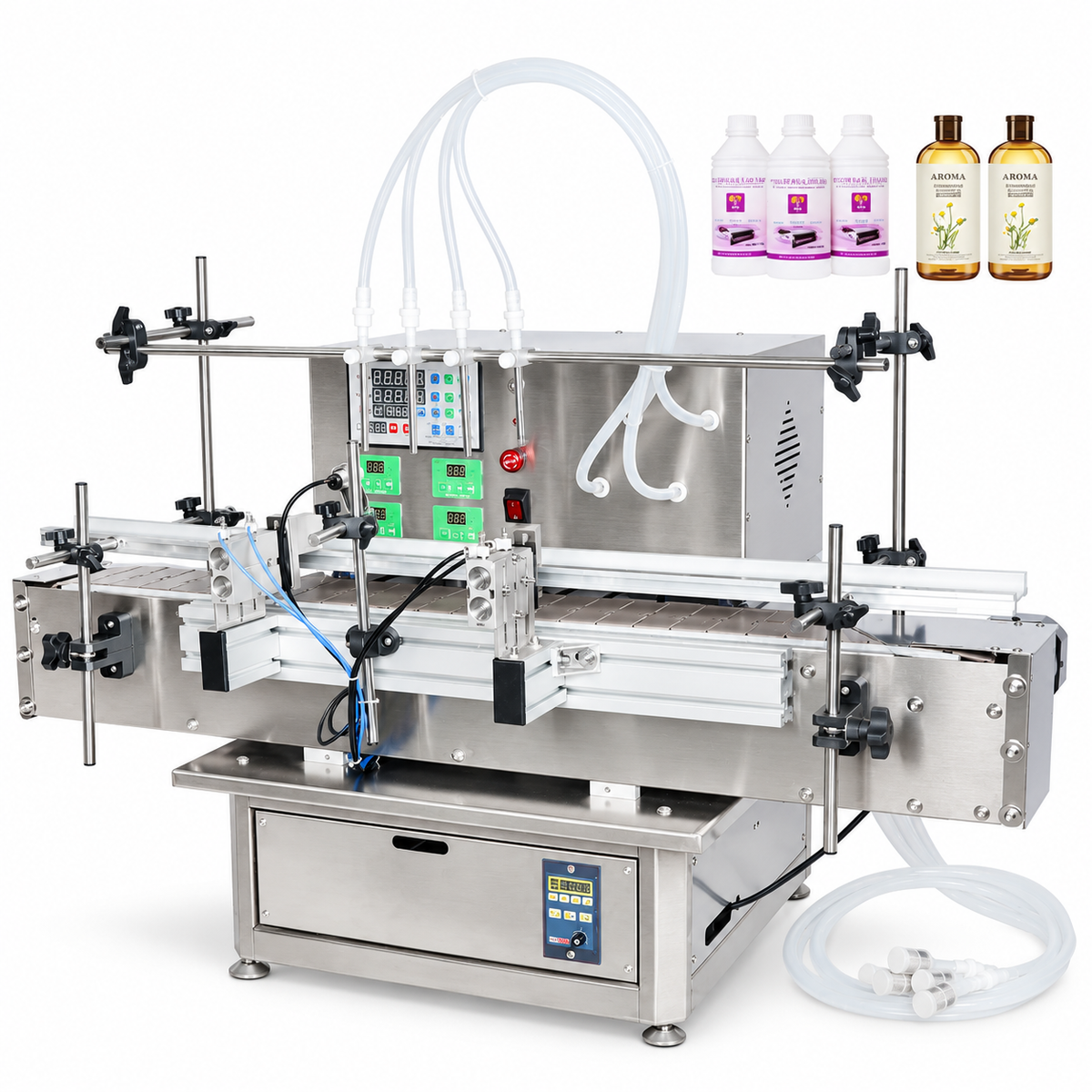 ZONESUN ZS-DTDP-4P Automatic 4-Nozzle Diaphragm Pump Liquid Filler