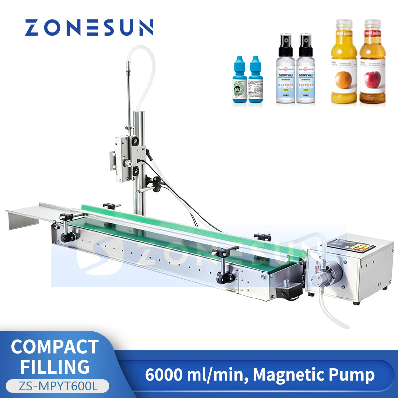 ZONESUN ZS-MPYT600L Automatic Magnetic Pump Liquid Bottle Filling Machine