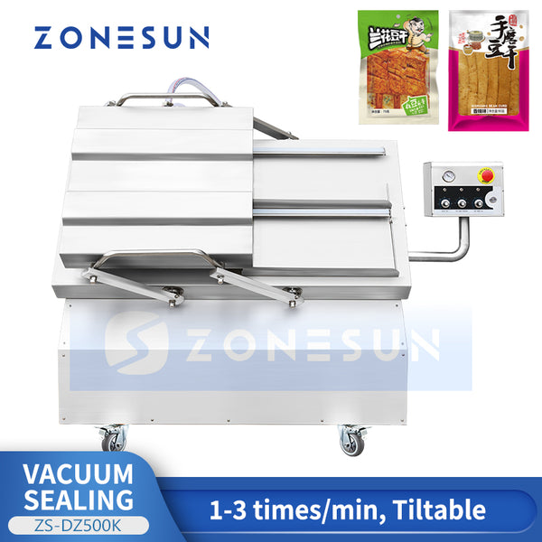 ZONESUN ZS-DZ500K Compact Chamber Vacuum Sealer for Food Packaging