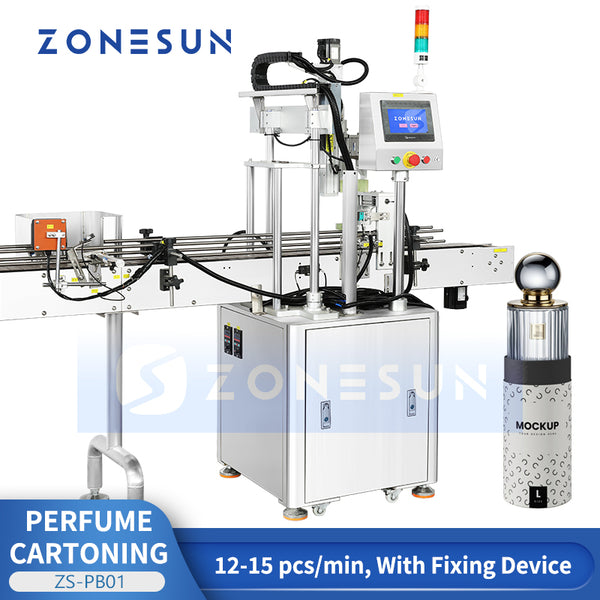 ZONESUN ZS-PB01 Perfume Bottle Cartoning Machine with Detection System