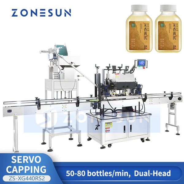 ZONESUN ZS-XG440RS2 Automatic Dual-Head Servo Screw Capping Machine