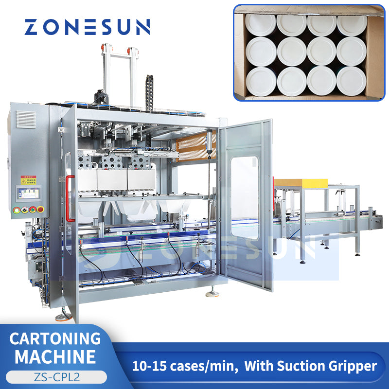 ZONESUN ZS-CPL2 Fully Automatic Bottle Tins Cartoning Machine