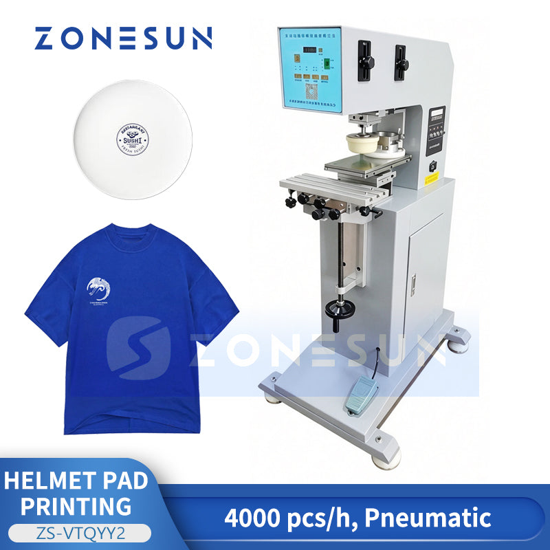 ZONESUN ZS-VTQYY2 Semi Automatic Helmet Pad Printing Machine