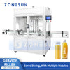 ZONESUN ZS-YT8T-8ZL Automatic Pneumatic 8-Nozzle Liquid Filling Machine for Cosmetics Beverage Pharmaceutical and Chemical Filling