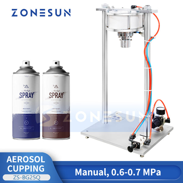 ZONESUN ZS-BG25Q Semi Automatic Pneumatic Aerosol Can De-Capping Machine