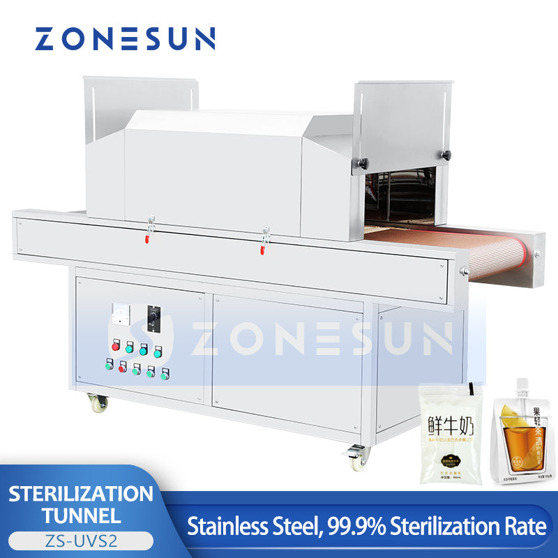 ZONESUN ZS-UVS2 Industrial UV Sterilization Tunnel for Packaging Products