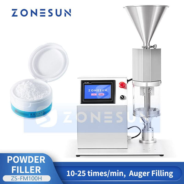 ZONESUN ZS-FM100H Tabletop Powder Filling Machine with Servo Auger for Small Dose Filling
