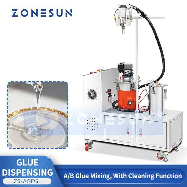 ZONESUN ZS-AGD5 Two-Component Glue Dispensing Machine Automatic AB Adhesive Mixer for Epoxy Resin, Silicone and Polyurethane