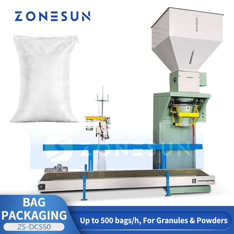 ZONESUN ZS-DCS50 Fully Automatic Bulk Bag Filler Granule Powder Filling Sealing Equipment