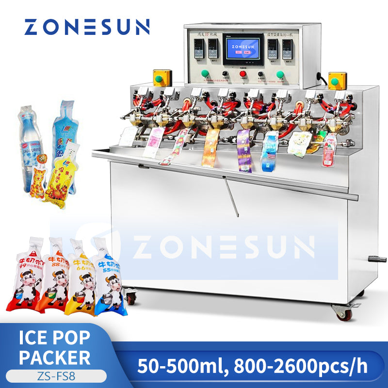 ZONESUN ZS-FS8 Ice Pop Packer Stick Filling Sealing Machine