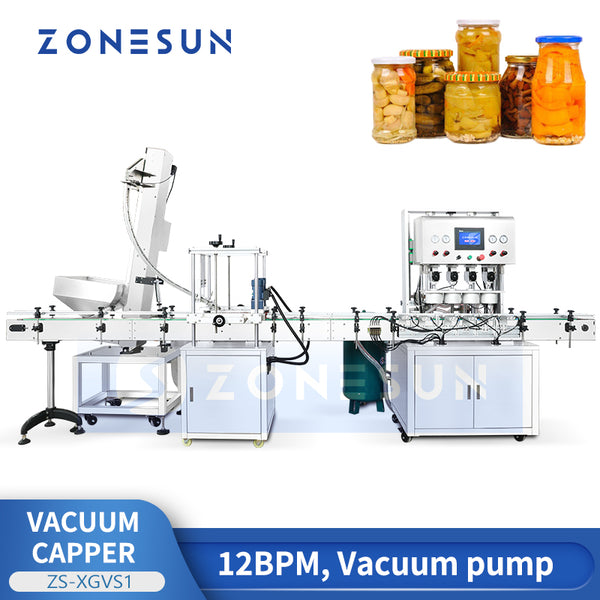 ZONESUN ZS-XGVS1 Automatic Vacuum Chuck Capper for Twist-Off Jar Lids