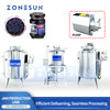 ZONESUN ZS-MB300L3 Triple Tank Mixing System for High Viscosity Sauce, Paste and Emulsion Production with Vacuum Mixing and Heating